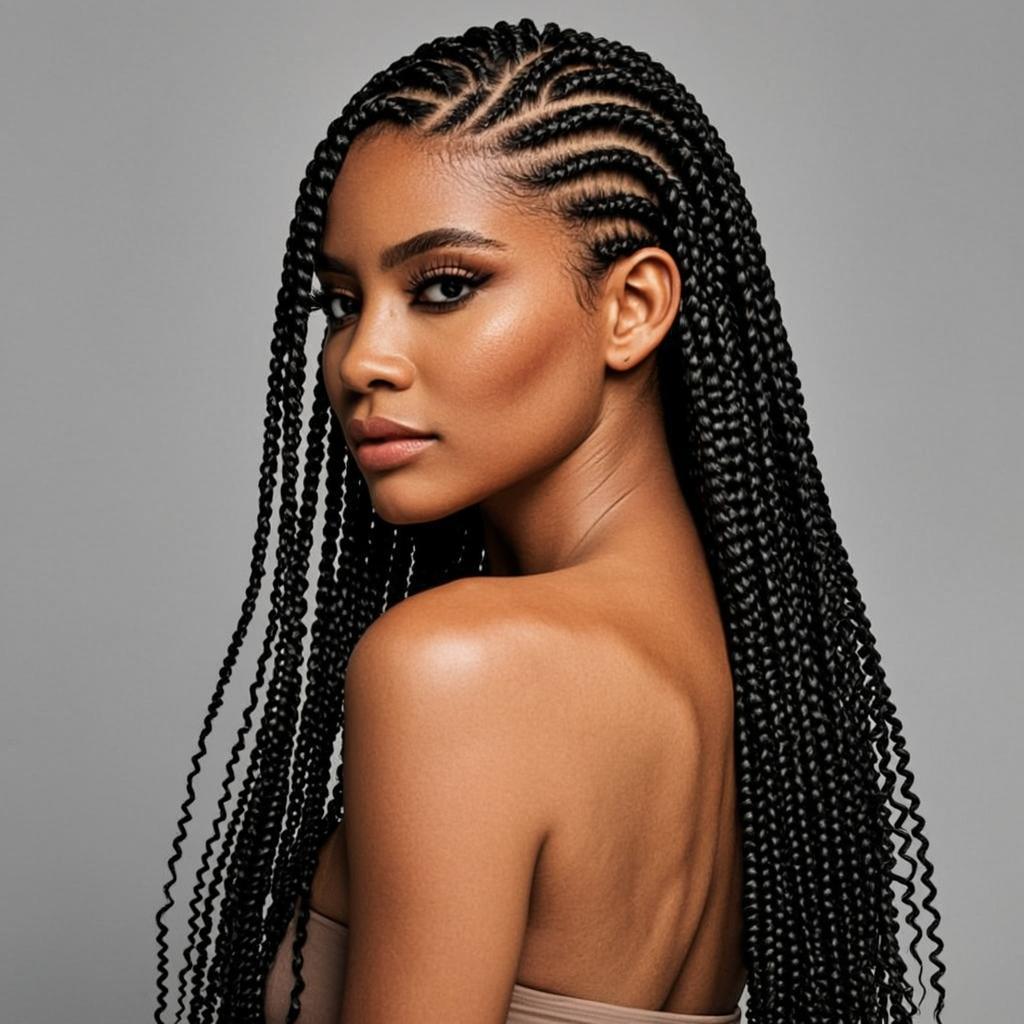 Курс «Афро-косички (box braids)»: плетение с канекалоном 3